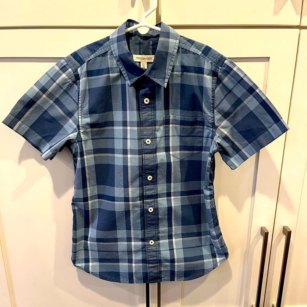 Tucker + Tate Boys Plaid Button-Up Shirt Size M 8/10